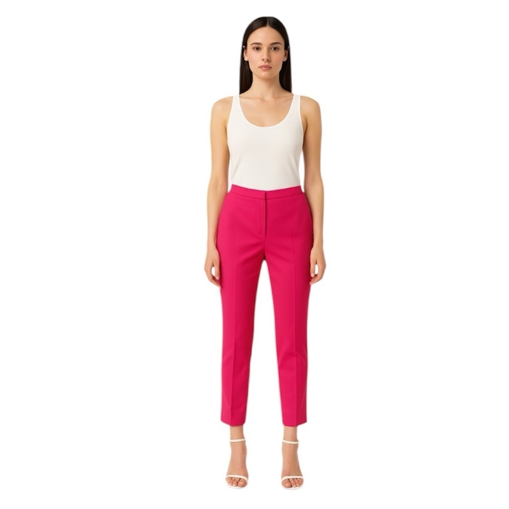 NWT Carlisle Collection Bright Pink Tailored Ankle Pants, Size 4
